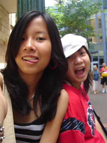 with Cici-china infront of River Walk Mall